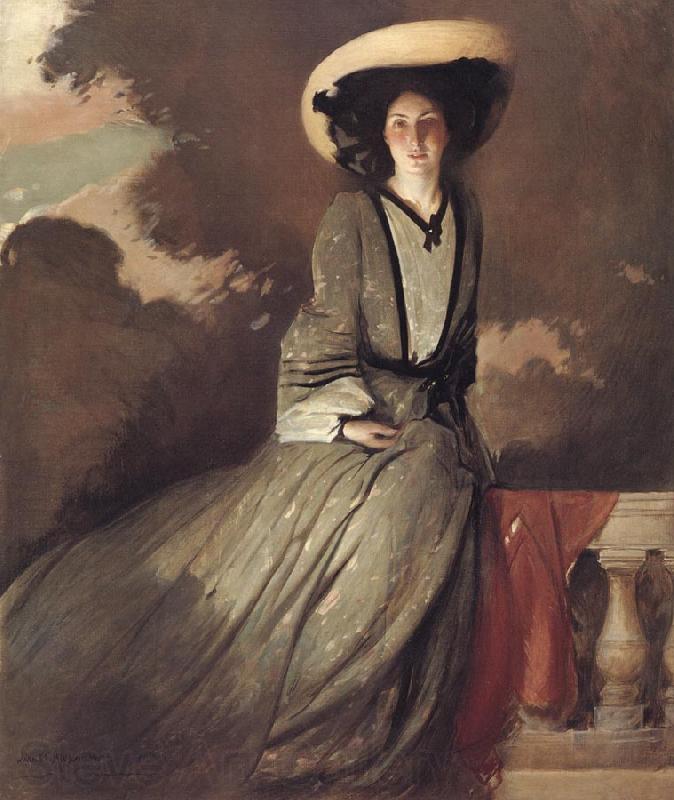 John White Alexander Portrait of Mrs.John White Alexander France oil painting art